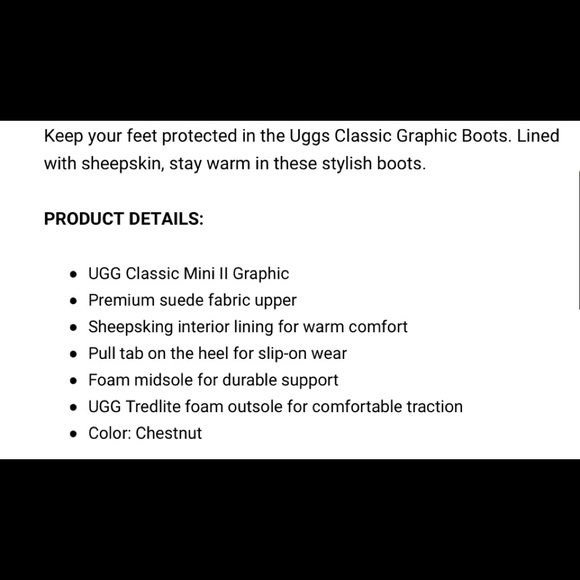 NWT UGG Classic II Graphic Boots Kids Sz 6 - Picture 16 of 16